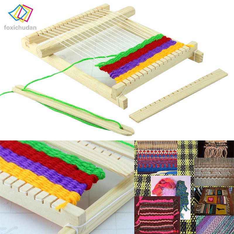 FCD Christmas Gift Wood Knitting Loom Yarn Shuttle Comb DIY Handmade Craft Tool Educational Toy Kit