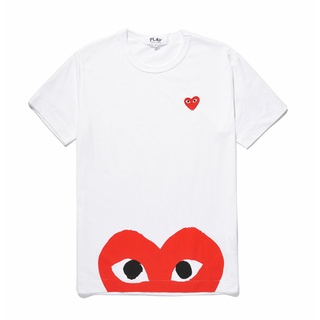 play comme des garcons CDG ใหม่เสื้อยืดคอกลมลายพรางผู้ชายและผู้หญิงลำลองแขนสั้น