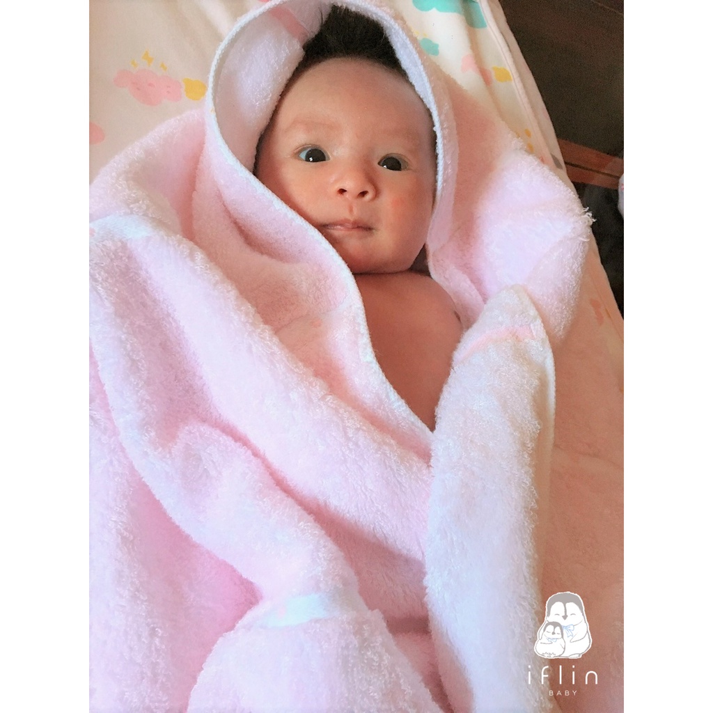 Iflin Baby - My Fluffy Bamboo Towel 100% ผ้าเช็ดตัวใยไผ่ 100% - ของใช้เด็กอ่อน 8ONB