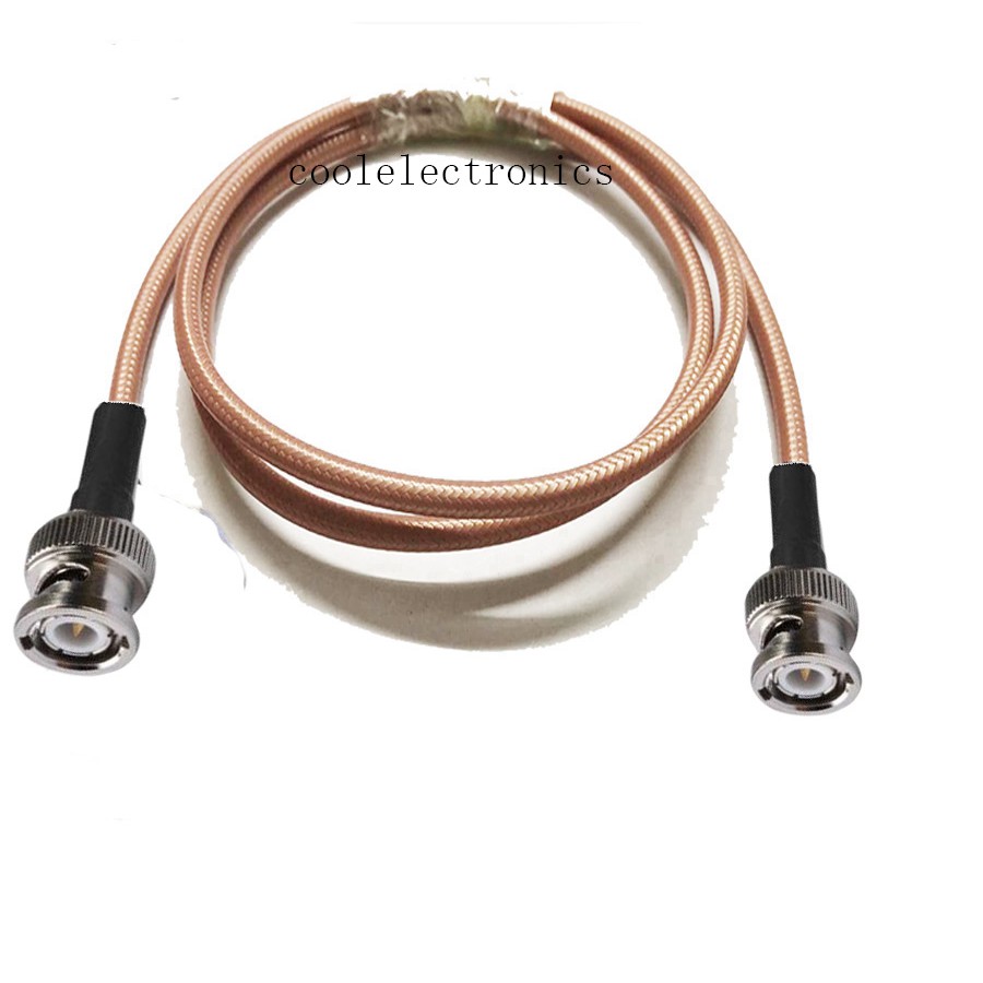 RG142 Low Loss สาย BNC ชาย BNC ชาย RF Crimp Coax Pigtail Connector สาย 10/15/20/30/50 ซม.1/2/3/5 M