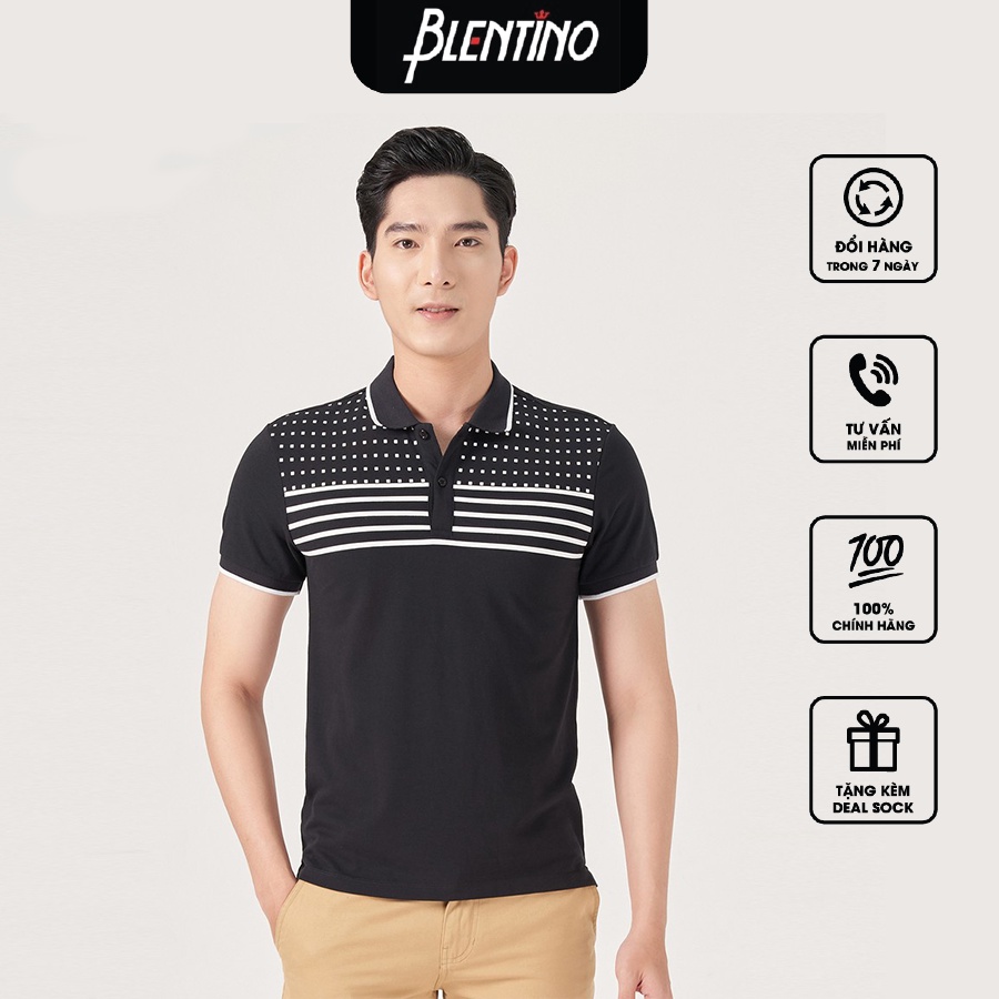 เสื้อโปโลผู้ชายคอปกพิมพ์ลาย Bletino PL11189(2)