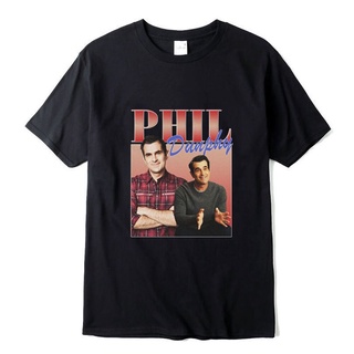 เสื้อยืดผู้ 【Boutique Selection】เสื้อยืดแขนสั้นลําลอง ผ้าฝ้าย 100% พิมพ์ลาย Phil Dunphy TV ShowClic ทรงหลวม สําหรับผู้ชา