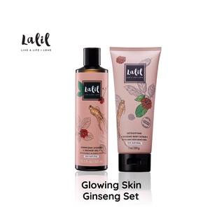 LALIL Glowing Skin Ginseng Set (Ginseng Shower Gel &amp; Ginseng Scrub)