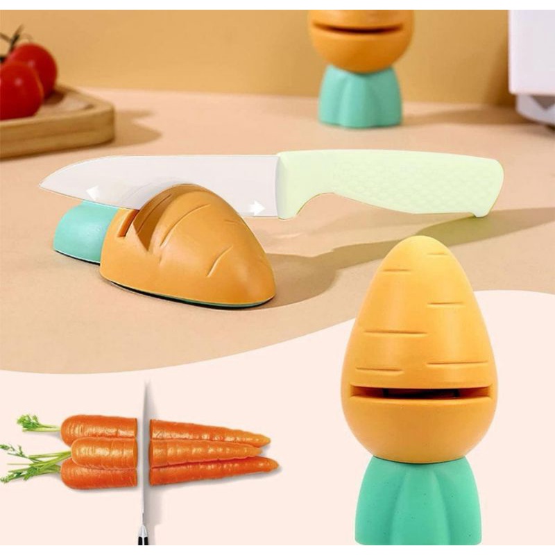 🥕พร้อมส่ง🥕ที่ลับมีด🔪 ที่ลับกรรไกร หินลับมีดขนาดเล็กน่ารัก รูปทรงแครอท มะเขือเทศ