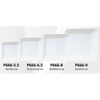 SB Melamine จานเมลามีนสี่เหลี่ยมจัตุรัส จานสี่เหลี่ยม จานสี่เหลี่ยมจัตุรัส ขนาด 5.5- นิ้ว รุ่น P666