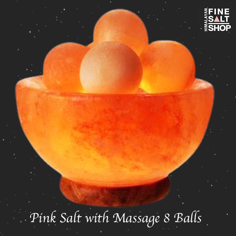 โคมเกลือ หิมาลายัน สปามือ (8 ลูก) 86 นิ้ว Himalayan Salt Lamp Bowl with