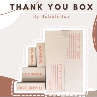 กล่องพัสดุ กล่องไปรณีย์ thankyou (แพ็ค20ใบ) 🔥พร้อมส่ง🔥 กล่องเบอร์ 00-0-0+4-A-AA-2A-B หนา กล่องน่ารัก กล่องฝาชน ถูกที่สุด
