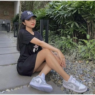 (พร้อมส่ง ของแท้100% ) AIR JORDAN 1 LOW WHITE WOLF GREY