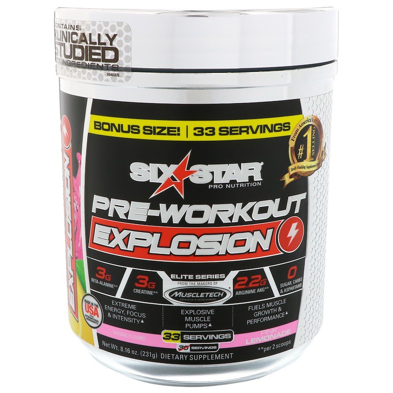 Muscletech PreWorkout Explosion Six Star รส Pink Lemonade ขนาด 33