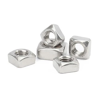 หัวน็อต ตัวเมีย สี่เหลี่ยม 4 เหลี่ยม สแตนเลส304 เกลียวมิล หยาบ M3 M4 M5/Square Nut SUS304