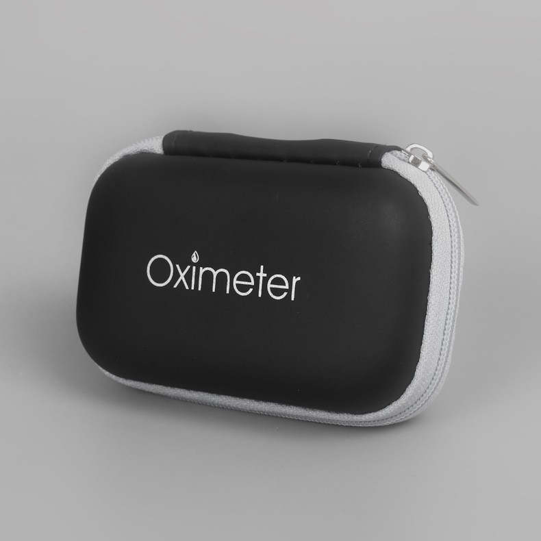 กล่องใส่ Oximeter พลาสติกหุ้มผ้าแบบมีซิบ หรือใส่ หูฟังสเตอริโอ
