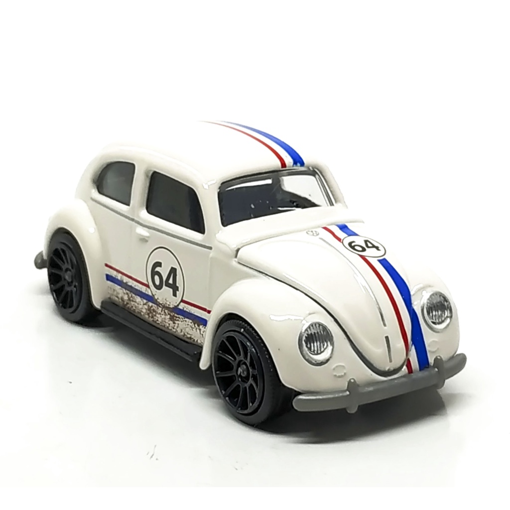 Majorette Volkswagen Beetle Vintage - no.64 - White Color /Wheels 8SB /scale 1/64 (3 inches) no Pack