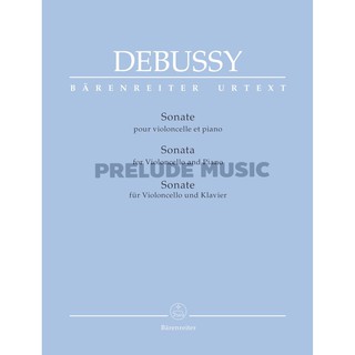 (โค้ดINCSM2Lลด70฿) (Cello) Debussy, Claude Sonata for Violoncello and Piano (BA9412)