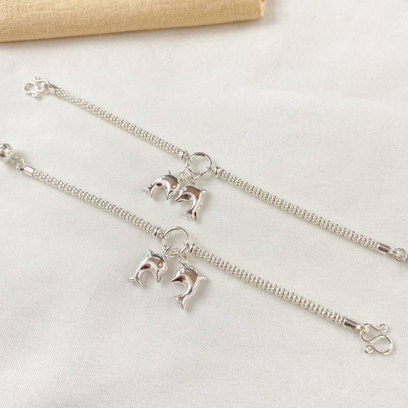Yourdays/สร้อยข้อมือเงินแท้/สร้อยข้อมือปลาโลมา/Lomaa bracelet🐬🐬