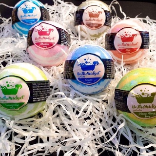 สบู่ทำฟองเกรดพรีเมี่ยม Bathe Widdget Bath Bomb หอมทน ฟองเยอะ นุ่มละมุน (แบบลูกบอล)