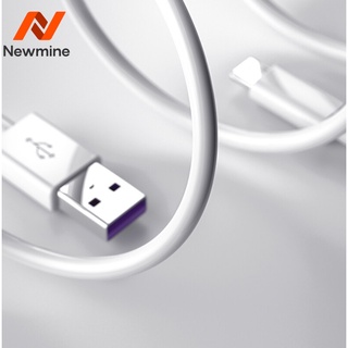 Newmine 1M สายเคเบิลข้อมูล HUAQOO Type-C 5A สายเคเบิลข้อมูล USB Type-C สายชาร์จข้อมูลที่รวดเร็วเหมาะสำหรับโทรศัพท์มือถือ Huawei, Xiaomi, Samsung Galaxy