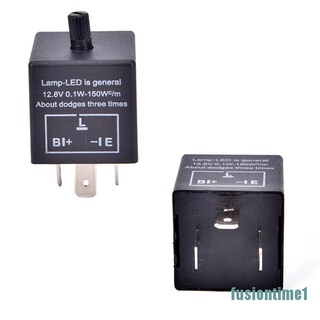 (Fusiontime1) รีเลย์ไฟแฟลช Led 12v 3-Pin สําหรับสัญญาณไฟเลี้ยว Cf13