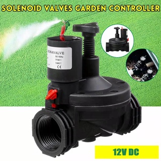 Solenoid Valve โซลินอยด์วาล์ว 12V DC แรงดันน้ำ 0.2-10bar โซลินอยวาล์วเกลียวใน ขนาด 1 นิ้ว(8หุน) - NC Normally Close