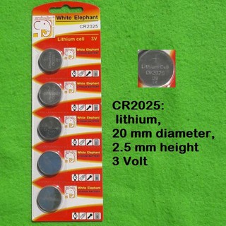 X5 CR2025  ถ่านกระดุมCR-2025 เหมาะสำหรับนาฬิกาเครื่องคำนวณ เครื่องชั่งน้ำหนัก เซลล์แบตเตอรี่แบบกระดุม