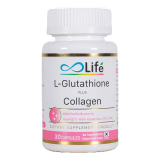 Life แอล กลูต้า พลัส คอลลาเจน Life L-Glutathione Plus Collagen Dipeptide 30 แคปซูล