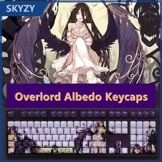 Albedo Keycaps Cherry Profile Overlord อะนิเมะ PBT Dye Sub คีย์บอร์ดกล Keycap