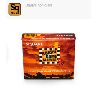 Boardgame Sleeves Non Glare 50CT Square ซองแบบใสขุ่นกันแสงสะท้อนสำหรับบอร์ดเกม (ฺBGS Sleeve Non Glare 50CT Square)