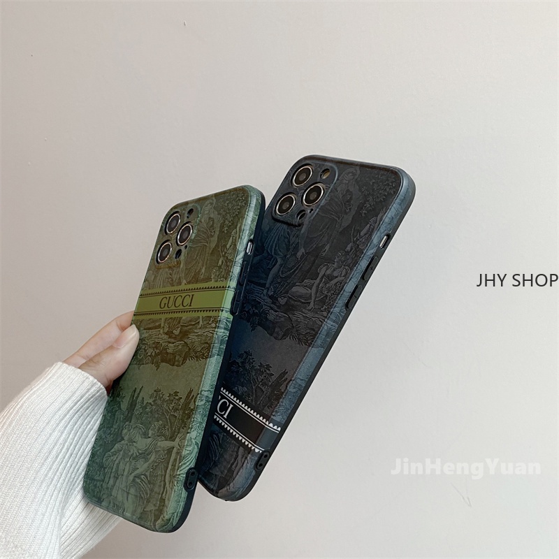 Luxury Retro Matte Soft Silicone Phone Case for IPhone 11 12 Pro Max XS X XR Max 7 8 Plus SE 2020 Straight Edge Cases Cover #8