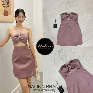 NALINN Dress เกาะอก สายเพชรผูกโบว์(*สอบถามสต๊อกก่อนกดสั่งน๊า)