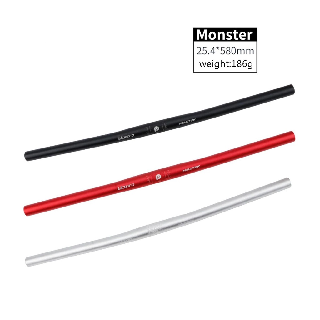 Litepro Monster Handlebar 25.4 580 มม.จักรยานพับแบน Handlebar 25.4 มม.580 มม.fiie hybrid
