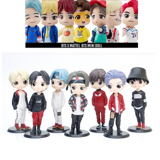 ฟิกเกอร์ Pvc รูป Bts Bt21 Tiny Tan หลากสีสัน สําหรับแฟนคลับ สะสม 7 ชิ้น