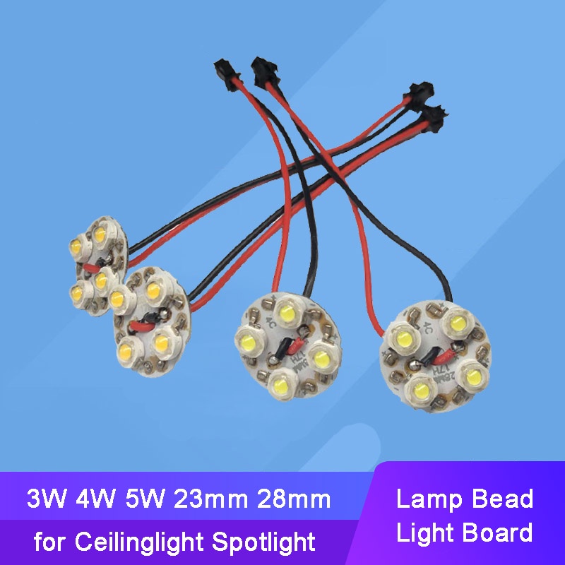 2 ชิ้น ความสว่างสูง LED 3W 4W 5W วอร์มไวท์ ลูกปัด หลอดไฟ บอร์ด แหล่งกําเนิดแสง ทรงกลม