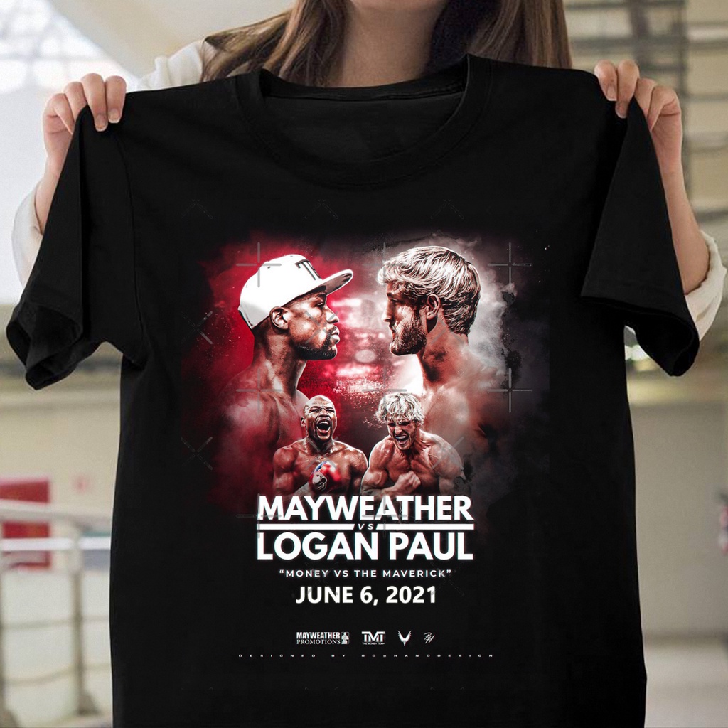 ! เสื้อยืด Mayweather Vs Logan Paul Could Not Knock Out Tee สําหรับพัดลม