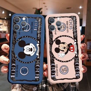 เคสโทรศัพท์มือถือ ขอบสี่เหลี่ยม ลายมิกกี้เมาส์ สําหรับ iPhone 13 Pro Max 12 11 XR XS 7 8 Plus SE 2020