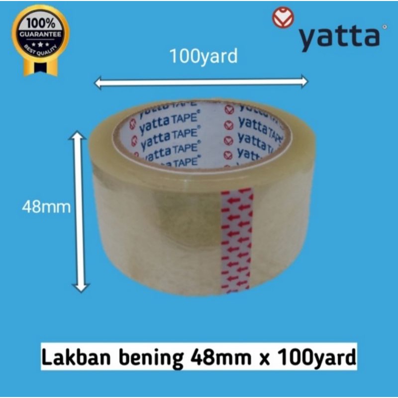 Yatta Tape เทปท่อสลาซิแบนใส 48 มม. x 100 หลา