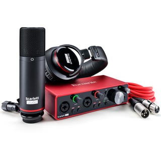 Focusrite Scarlett 2i2 Studio (3rd Gen) *ของแท้ รับประกัน1ปี* ชุดทำเพลง/ไลฟ์, ออดิโออินเตอร์เฟส,ไมค์,หูฟัง,สายไมค์,รองรั