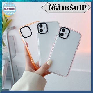 -พร้อมส่งในไทย-ซิลิโคนนุ่ม เคสใส เคสเหลี่ยมกันกระแทก กล้อง สีลูกกวาด สำหรับIP 7/8/7P/XR/11/12/13/13PRO/13PROMAX #034