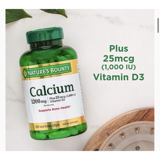 🔥พรีออเดอร์🔥Natures Bounty Calcium plus Vitamin D3 1000 IU Softgels ของแท้100% จากอเมริกา