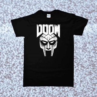 เสื้อยืดผู้ชาย GILDAN เสื้อยืด พิมพ์ลายหน้ากาก Mf Doom สีดําเข้ม สไตล์คลาสสิก สําหรับผู้ชาย และผู้หญิง S-5XL