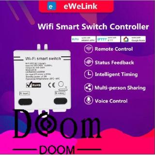 doom สวิตช์รีโมทอัจฉริยะควบคุมแบบไร้สาย ผ่านแอพ ewelink Wifi 100-250 โวลต์ อุปกรณ์สำหรับเปิดปิดเครื่องใช้ไฟฟ้าในบ้าน