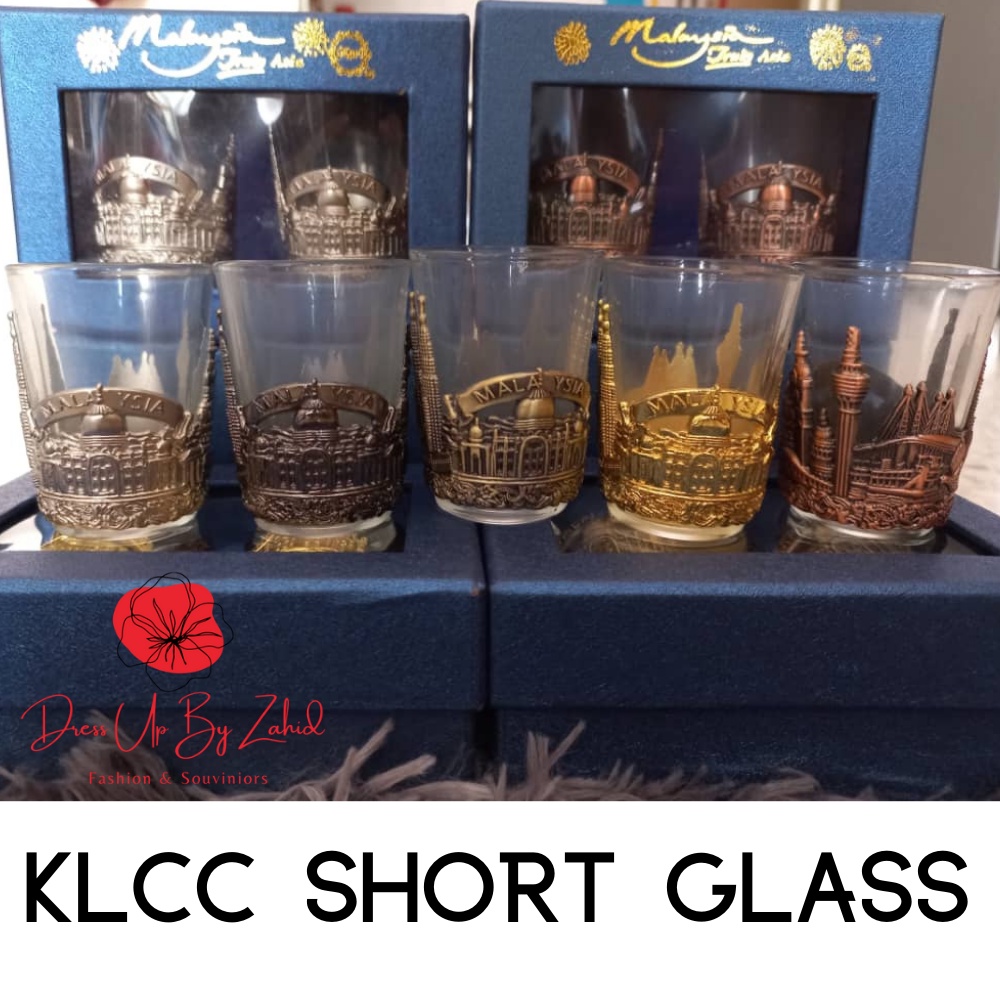 KLCC Twin Tower Zinc Short Glass ของที่ระลึก || แก้วสั้นของขวัญได้