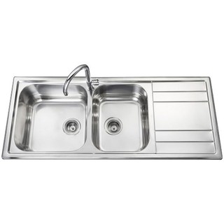 Embedded sink SINK BUILT 2B1D MEX BIX3-LB SS Sink device Kitchen equipment อ่างล้างจานฝัง ซิงค์ฝัง 2หลุม 1ที่พักขวา MEX