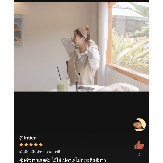 HAIR SCARF ผ้าโพกผม แมทช์ได้กับหลายชุด เนื้อผ้าฝ้าย ผ้าคอตตอนลินิน ลูกไม้ - รูปที่ 3