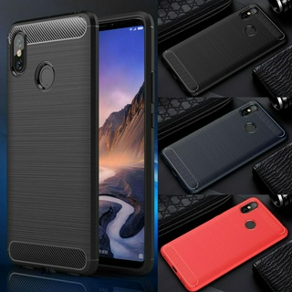 Xiaomi Mi Max 3 Max 2 Mi Mix 2 2S นิ่ม กันกระแทก TPU เคส คาร์บอนไฟเบอร์ พื้นผิว ดูดซับแรงกระแทก ป้องกัน เคสโทรศัพท์