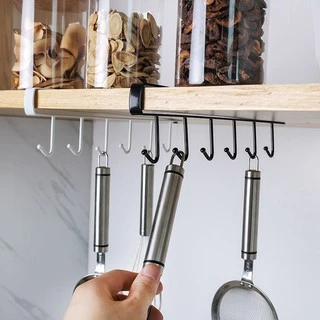 Goody Home ที่แขวนถ้วยหรือของใช้อเนกประสงค์ ไม่ต้องเจาะผนัง เพียงแขวนเสียบกับฐานชั้นของตู้ครัว ตู้แขวนลอย