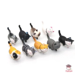 ขบวนแมวสุดน่ารัก [ เซต 9 ชิ้น ] ตุ๊กตาจิ๋ว โมเดลจิ๋ว แต่งสวน