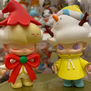 【ของแท้】POPMART Dimoo Christmas Series 2019 ตุ๊กตาฟิกเกอร์ รูปกล่องสุ่มน่ารัก