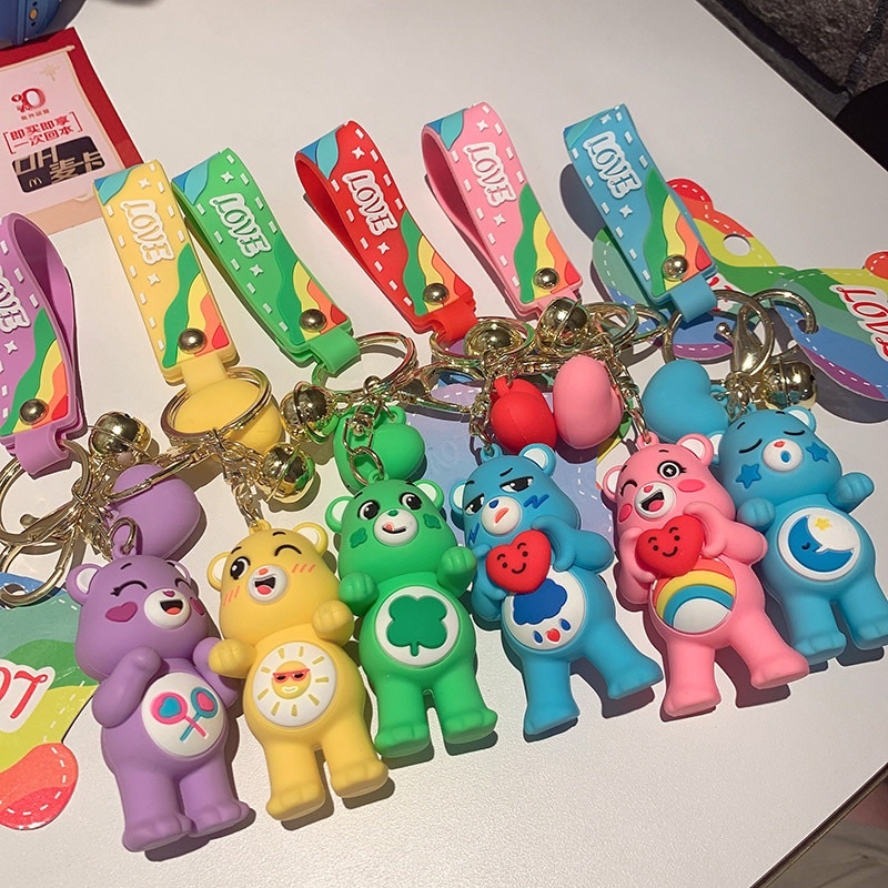 พร้อมส่ง‼️ พวงกุญแจหมี care bears พวงกุญแจแคร์แบร์