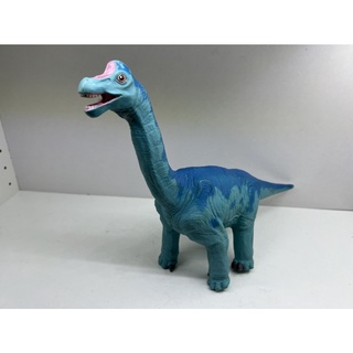 โมเดลฟิกเกอร์ของเล่นเเท้ ไดโนเสาร์ตัวใหญ่  ตัวนิ่ม กดเล่นได้ บีบได้ -dinosaur toy-01-ฟ้า ความสุงประมาณ10 นิ้ว