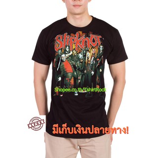 เสื้อยืดสีขาวเสื้อวง Slipknot เสื้อ สลิปน็อต เสื้อยืด วงดนตรี เสื้อวินเทจ RCM1302S-4XL