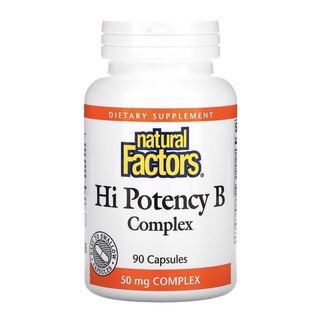 Natural Factors Hi Potency B Complex, 90 Capsules